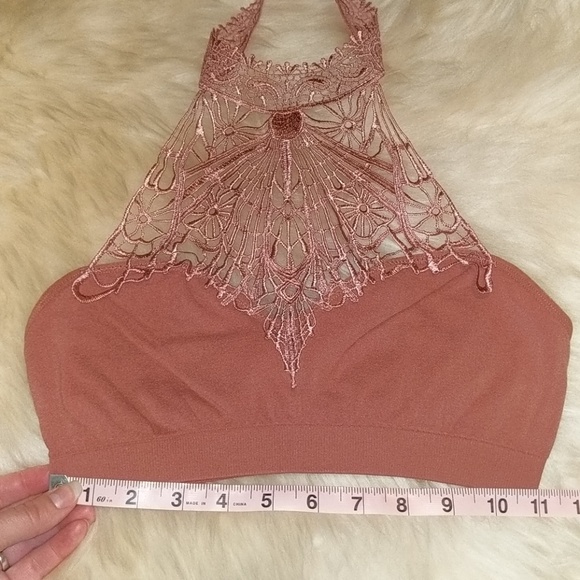 Dusty rose baroque high neck bralette - Picture 6 of 11